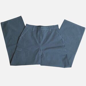 MODERN CITIZEN Gray 100 Cotton Wide Leg Trouser Pants M Minimalist High Rise NWO